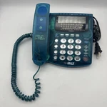 Vintage Telemax Am/fm Clock Radio Telephone Translucent Blue Tested TCR-9988BL. Fixed Price $54.66.