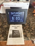 Sharper Image Digital Large Print Calendar Day Clock 6X3.5 Display Screen W/box. Fixed Price $19.95.