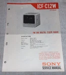 Sony ICF-C12W Fm/am Digital Clock Radio Original Service Manual Schematic M527. Fixed Price $27.95.