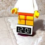 New Lego Alarm Clock Digitals 80'S Is Calling Wake Up Printed Flip Pink Stand. Fixed Price $6.32.