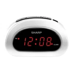 Digital Sharp Alarm Clock, Cosmic Silver, Easy To Set Controls, Red Led Display. Fixed Price $9.78.