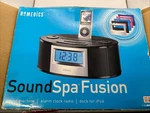 Homedics Sound Spa Fusion Ipod Dock Am/fm Clock Radio Model SS-6510BLK. Fixed Price $35.00.
