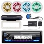 Jvc Marine Bluetooth Radio + Accessories, 4X 6.5" Led Speakers, Xmtuner. Fixed Price $303.99.