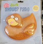 Water Resistant Duck Shower Radio Am/fm Suction Cup Easy To Carry Brown Yellow. Fixed Price $35.00.