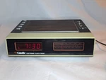 Vtg Candle Fm/am Clock Radio Alarm Woodgrain Brown Black Tested Working 70S 80. Fixed Price $26.99.