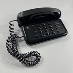 Vintage Landline Black Desktop Phone Model 2-9243-C Hold Quick Dial Memory. Fixed Price $14.99.