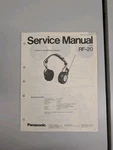 Panasonic RF-20FM Stereo Headphones Receiver Service Manual D-5856. Fixed Price $54.95.