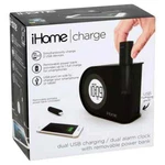 Ihome Dual Usb Charging + Alarm Clock With Removable Power Bank New. Fixed Price $26.99.