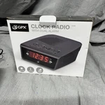 Gpx C224B Dual Alarm Clock Radio, Black. Fixed Price $10.00.