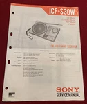 Original 1982 ICF-S30W Sony Service Manual. Fixed Price $17.96.