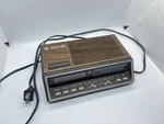 Vintage Alarm Clock Radio Model 7-4616A Wood Grain Two Wake Times Tested. Fixed Price $22.00.