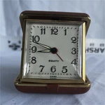 Equity No. 17780 Folding Travel Analog Quartz Alarm Clock Square Brown/gold. Fixed Price $9.99.