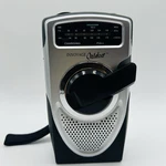 Innovage Outdoor Am/fm Weather Band Radio Hand Crank Rechargeable Silver Black. Fixed Price $8.00.