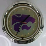 Holland Bar Stool Co Kansas State University 19" Wildcats Double Neon Wall Clock. Fixed Price $39.99.