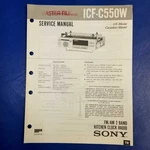 Sony ICF-C550W Service Manual Original Paper Oem Repair Guide Usa. Fixed Price $37.44.
