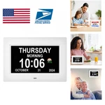 White 7" Large Display Digital Clock Dementia Alzheimer Memory Loss Senior. Fixed Price $32.52.