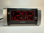 Timex Clock Radio T235Y Double Alarm Am/fm White Grey Jumbo Red Numbers. Fixed Price $14.99.