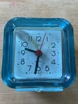 Square Small Compact Travel Quartz Alarm Clock Portable Battery Operated Torquis. Fixed Price $7.99.
