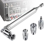 Fm Radio Antenna, Ancable Indoor Telescopic 75 Ohm Type Male Plug. Fixed Price $14.99.