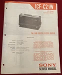 Original 1979 ICF-C21W Sony Service Manual. Fixed Price $17.96.