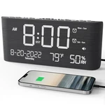 Raynic Alarm Clock, 8.7 Inch Digital With Usb And Type-c C.... Fixed Price $38.04.