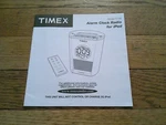 Timex Alarm Clock Radio For Ipod Model TI700 Instruction Manual Only Guide. Fixed Price $10.95.