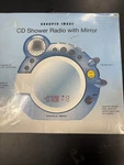 Rare! 2006 Sharper Image Cd Shower Radio With Mirror & Clock # GT909 Nib Sealed. Fixed Price $35.97.