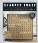 Sharper Image Light Up Electronic Word Clock Rose Gold Led Modern New In Box. Fixed Price $28.95.