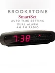 Brookstone Smartset CKS2022 Dual Alarm Am/fm Clock Radio Gray Silver Pristine. Fixed Price $30.00.