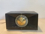 1955 Emerson 541 Am Atomic Jetsons Bakelite Black Tube Radio Working. Fixed Price $89.99.