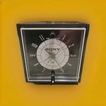 Sony 6RC-23 Solid State Vintage 1950S Telechron Movement Cube Am Radio Clock. Fixed Price $110.00.