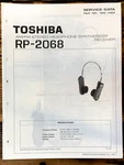 Toshiba RP-2068 Headphone Receiver Service Manual *original*. Fixed Price $19.97.