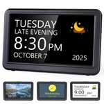 Raynic Date Clock, Digital With 12 Themes, 20 Alarms, Reminders, Sem.... Fixed Price $48.79.