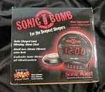 Sonic Bomb SBB500SS Extra Loud Vibrating Alarm Clock New Complete Box Tested. Fixed Price $39.99.