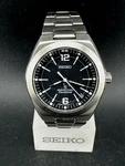 Seiko Sus Men's Perpetual Calendar Date Black Dial 36MM Quartz Watch 8F32-00B0. Fixed Price $149.00.
