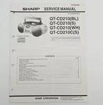 Sharp QT-CD210/CD210C Service Manual Repair Guide Cassette Radio Boombox Vtg. Fixed Price $11.01.