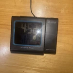 Crosse Atomic Projection Alarm Clock Indoor Outdoor Temperature 616-146A. Fixed Price $14.00.