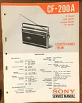 Sony CF-200A Radio Cassette Service Manual *original*. Fixed Price $13.97.