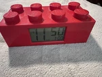 Lego Red X 4 Brick Alarm Clock Block 7.5" Tested! 9002168 Light Up Vgc. Fixed Price $23.99.
