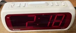 Vintage Advance 4024 White Alarm Clock Snooze Dimmer Led Display Clean Works. Fixed Price $14.50.