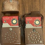 Lot Of 2 Vintage Hitachi Transistor Radios TH-666 With Leather Cases. Fixed Price $100.00.