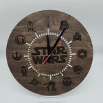 Star Wars Wooden Wall Clock Custom Great Gift Burning Darth Yoda Obi C3PO. Fixed Price $24.95.