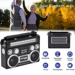 Portable Solar Powered Bluetooth Stereo Fm/am/sw Radio Rechargeable Battery Led. Fixed Price $34.79.