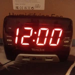 Westclox Large 1.4" Red Led Digital Fm Clock Radio 2 Usb Charging Ports Dual. Fixed Price $10.00.