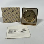 Vintage Seiko Quartz Travel Alarm Clock Japan QUH301G Gold Ultra Thin. Fixed Price $44.99.