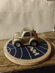 Elgin Collectible Vw Mini Clock - Pewter Color Volkswagen Car New Box. Fixed Price $15.00.