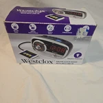 Westclox AM/FM/MP3 Alarm Clock Radio Model 80193 Retro Inspired Tested Works. Fixed Price $12.70.