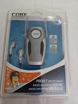 Coby CX73 Pocket Am/fm Radio With Earphones Silver New Factory Sealed. Fixed Price $13.99.