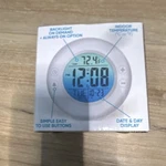 Westclox Digital Alarm Clock White Lcd Indoor Temperature Calendar Backlight. Fixed Price $9.99.