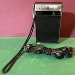 Ge P2790D Black Plastic Body Am Transistor Radio With Earphones Tested Works. Fixed Price $10.00.